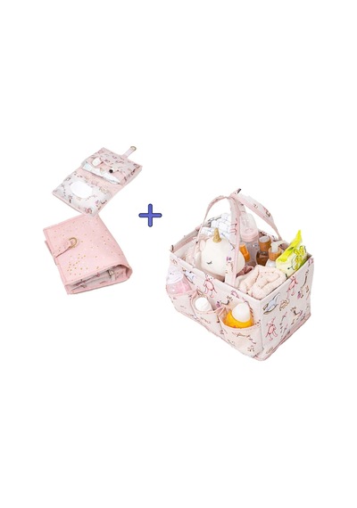 Smyak Alas Baby Bakım Organizer + Alt Bakım Çantası Ikili Set