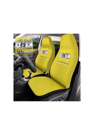 Mirsepet Opel Antara İle Uyumlu Oto Koltuk Kılıfı Sarı 4 Parça Tasarım Logo Hustle