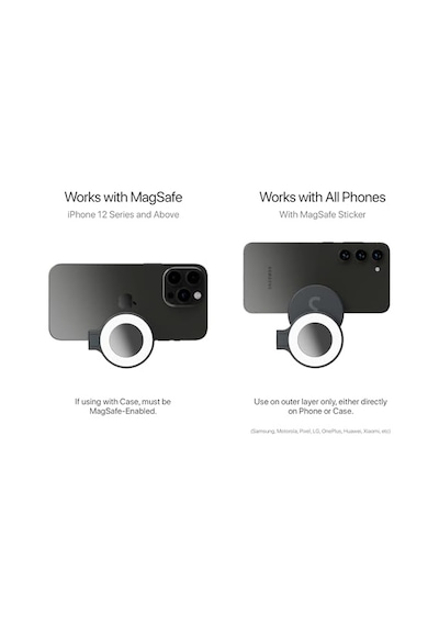 Kit - Snapgrip Snaplight Snappod Ve Taşıma Çantası Içerir - Manyetik Montaj Her Telefona Takılır Gece Yarısı Diğer