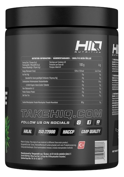 Hıq Creatine 360g Green Candy Flavored Yeşil Elma