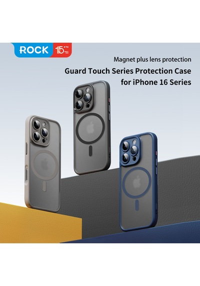 Rock Apple Uyumlu iPhone 16 Pro Max Anti-drop Lens Korumalı Magsafe Kılıf Çok Renkli