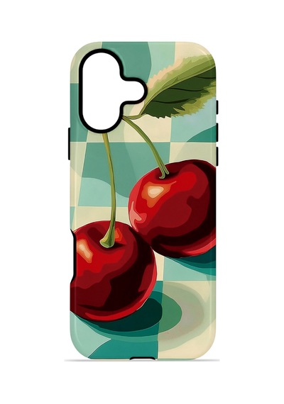 Apple iPhone Uyumlu 17 Vorian Çift Katmanlı Magsafe Kılıf Retro Cherry Pop