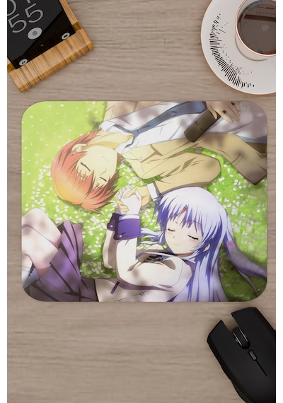 Angel Beat S Anime V5 - 22x18 Gaming Kauçuk Kaymaz Taban Mouse Pad Fare Altlığı