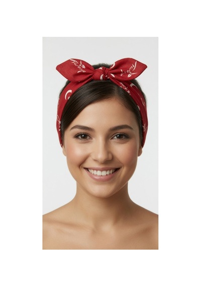Mollycrush Unisex Kırmızı Türkiye Logolu Ay Yıldızlı Bandana Günlük Saç Aksesuarı, Boyunluk Ve Etkinlik Fuları Türkiye Logolu Ay Yıldızlı