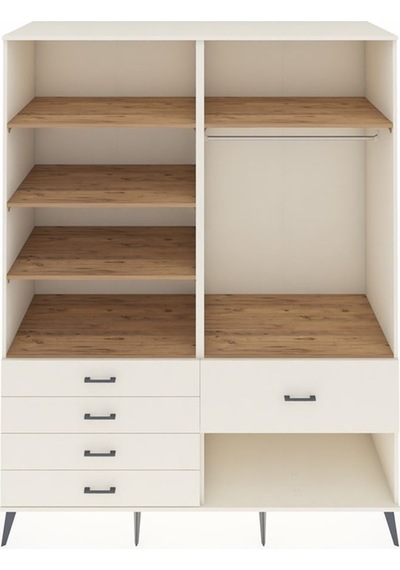 Kronos Gardrop 6 Raflı 5 Çekmeceli Tek Askılı 176x59x221 Aytaşı-çam/aytaşı Beyaz Kronos Gardrop 6 Raflı 5 Çekmeceli Tek Askılı 176x59x221 Aytaşı-çam/aytaşı Beyaz