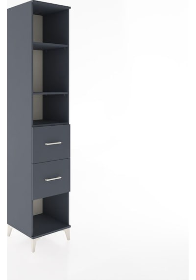 Hyperion Dolap 3 Raflı 2 Çekmeceli 44x44x221 Antrasit-antrasit Antrasit