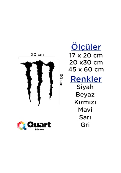 Monster Pençe - Far Ve Cam Sticker