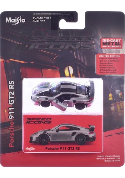1:64 Speed Icons - Porsche 911 Gt2 Rs Metalik Gri No Color