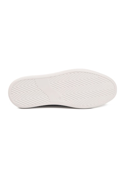 Siyah Beyaz Bağcıklı Cilt Hafif Esnek Erkek Sneaker 179 M SİYAH-BEYAZ