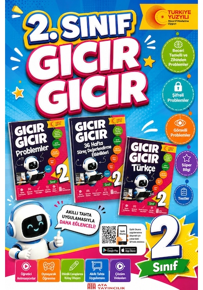2.sınıf Gıcır Gıcır Türkçe + Problemler + 36 Hafta Süreç Değerlendirme Etkinlikleri