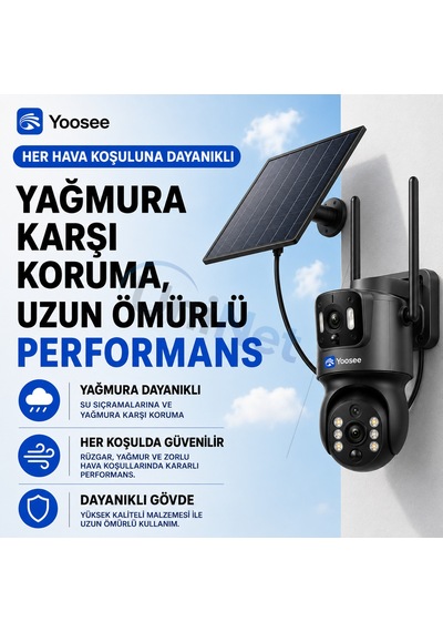 Uninet Wifi Solar Güvenlik Kamerası Güneş Panelli, Gece Görüşlü, Hareket Algılamalı, Çift Yönlü Ses Özellikli