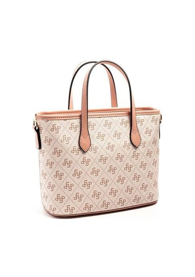 Silver Polo Sp1185 Kadın El Çantası Monogram Pembe-somon