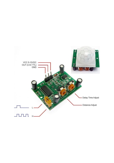 Hc-Sr501 Pır Haraket Algılama Sensor Modülü