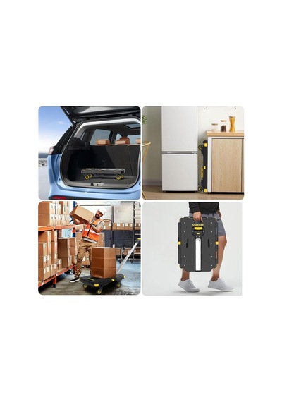 Pc532b 137kg 62x45cm Dört Tekerli Çekme Kollu Yük Ve Paket Taşıma Arabası + Ft505 25kg Katlanır Çok Amaçlı Ta