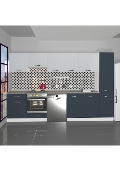 Decoraktiv Elite 325 Ankastre Fırın Modüllü Mdf Hazır Mutfak Dolabı - Tezgah Dahil - Antrasit - Buz Gri Diğer Decoraktiv Elite 325 Ankastre Fırın Modüllü Mdf Hazır Mutfak Dolabı - Tezgah Dahil - Antrasit - Buz Gri Diğer