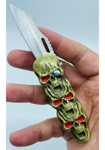Kurukafa Desenli Metal Çakı-çakmak Pürmüzlü Rüzgar Çakmağı //14cm