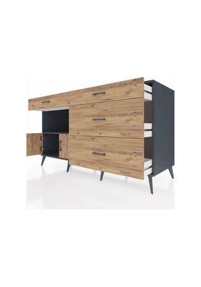 Kronos Konsol Tek Raflı 4 Çekmeceli 2 Kapaklı 176x59x99 Antrasit-çam Atlas Çam/atlas Çam - Antrasıt Kronos Konsol Tek Raflı 4 Çekmeceli 2 Kapaklı 176x59x99 Antrasit-çam Atlas Çam/atlas Çam - Antrasıt
