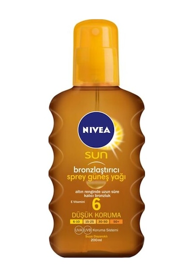Nivea Sun SPF 6 Bronzlaştırıcı Sprey Güneş Yağı 200 ML