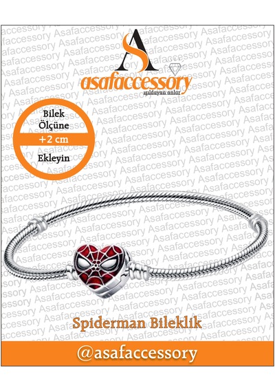Spiderman Bileklik 16 Cm Gümüş