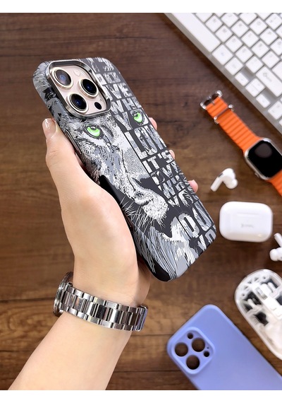 İphone 16 Pro Kılıf Magsafe Uyumlu Hayvan Figürlü Premium Kapak Kılıf Soo-740 Desen3