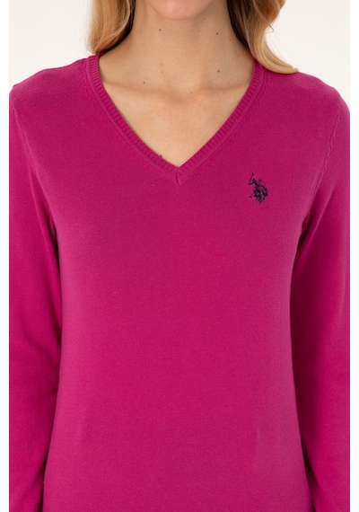 U.S. Polo Assn. U.s. Polo Assn. Kadın Kazak /triko 50313590-vr252 Fusya Melanj