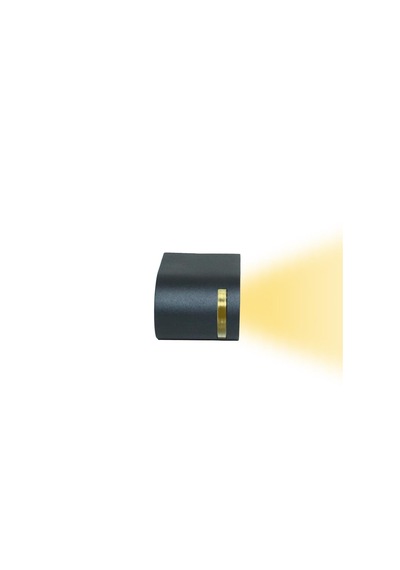 RODOSLU Rds-2001A Rıo Alüminyum Gövde Tek Yönlü Oval Aplik Antrasit