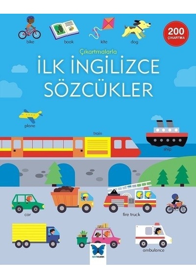 Çıkartmalarla İlk İngilizce Sözcükler- Mavi Kelebek