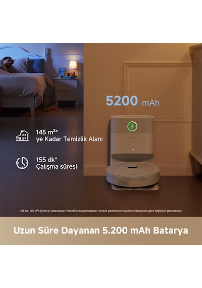 Dreame L40 Plus 13.000Pa Emiş Gücü Robot Süpürge Beyaz