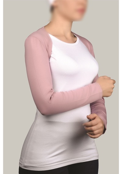 Altobeh Uzun Kollu Kadın Tesettür İçe Giyilen Bolero - Koyu Pembe Çok Renkli
