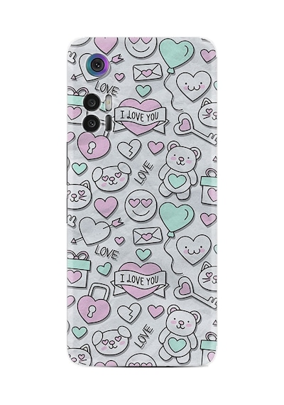 Tcl 30+ Plus Kılıf T676k Kılıf Resimli Desenli Silikon Platinium Series I Love You 1882