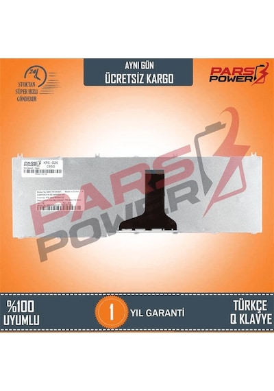 Toshiba Uyumlu Satellite L655-1D2, L655-1D3 Notebook Klavye (Beyaz TR) (Pars Power) Beyaz 671423