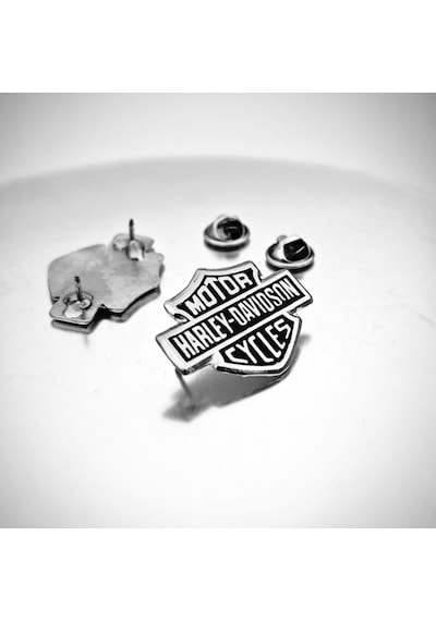 Harley Motorcu Rozeti Gümüş