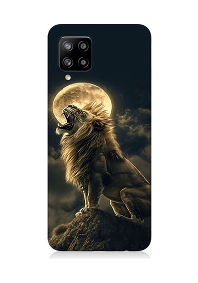 Samsung Galaxy A42 5g Uyumlu Kükreyen Aslan Desenli Silikon Kılıf