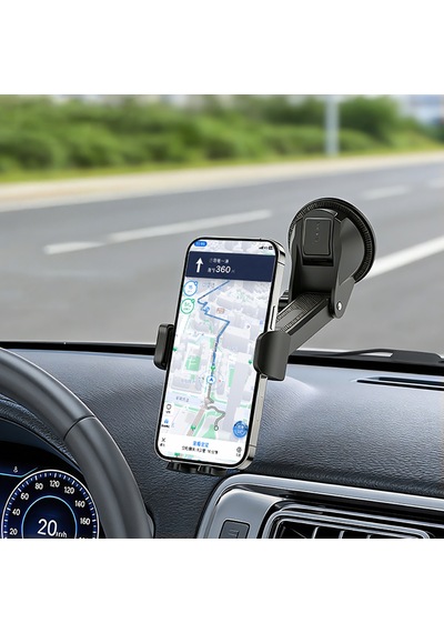 Go Des Gd-hd356 360 Derece Dönebilen Teleskopik Vakumlu Tasarım Araç İçi Telefon Tutucu Siyah