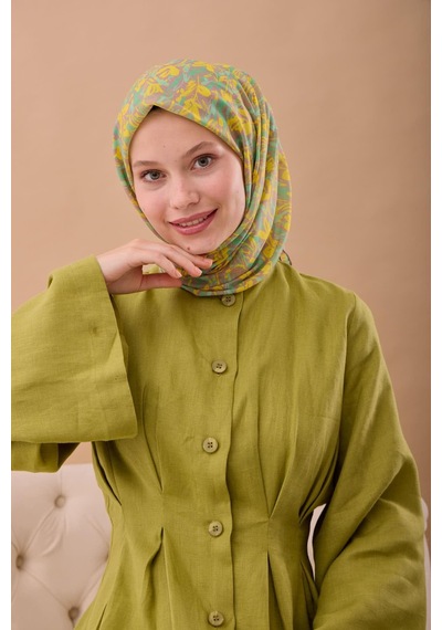 Silk Home Soft Eşarp 73091-40 Vizon, Sarı, Patina, Turkuaz
