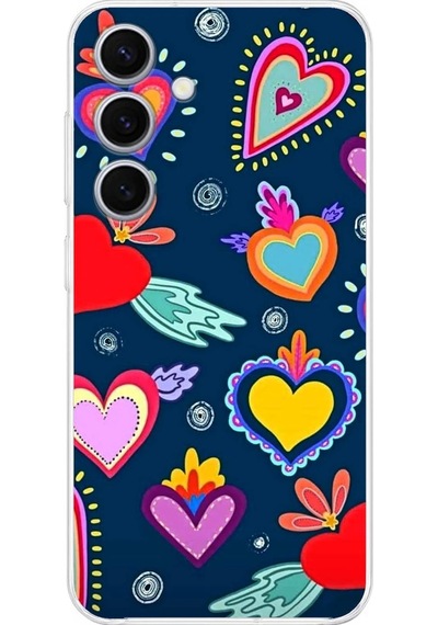 Samsung Galaxy S24 İle Uyumlu Retro Color 3 Kamera Korumalı Şeffaf Kılıf Şeffaf