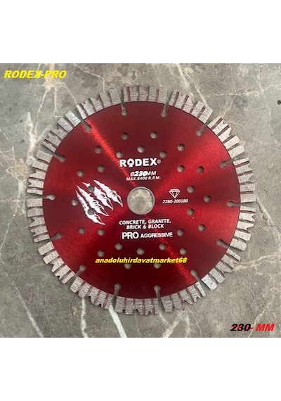 Rdx Pro 230mm Elmas Beton Kesme Diski Taş Seramik Tuğla Granit Kesici Elmas Turbo2x