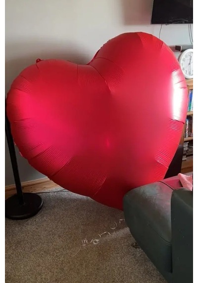 Beysüs Dev Kalp Folyo Balon 145 Cm Kırmızı
