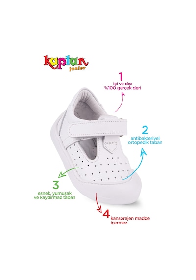Kaptan Junior İlkadım Hakiki Deri Kız Bebek Ortopedik Ayakkabı İmsk 505 001