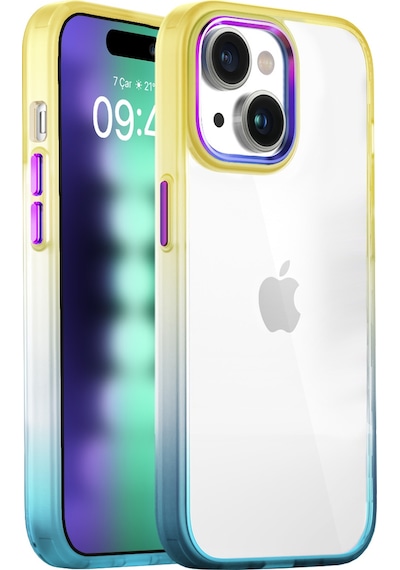 Buff Apple Uyumlu iPhone 15 Plus Air Bumper Rainbow Kılıf