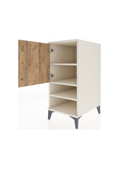Kronos Komodin 3 Raflı Tek Kapaklı 44x59x96 Aytaşı-çam Aytaşı