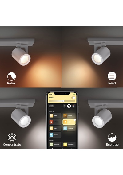 Philips Hue WCA Argenta 3'lü Spot Lamba 3x5.7W (Alüminyum)
