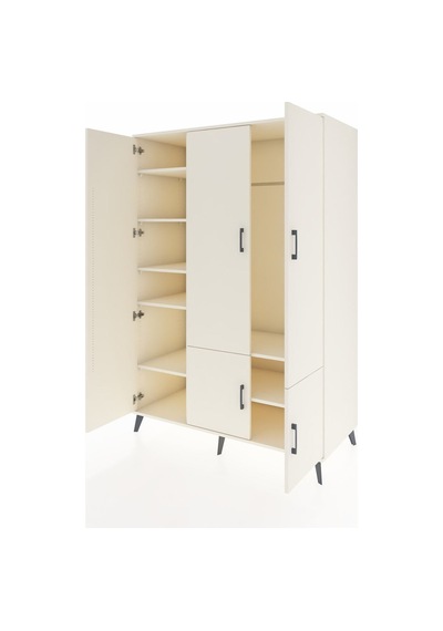 Kronos Dolap 7 Raflı 5 Kapaklı Tek Askılı 132x59x195 Aytaşı-a... Aytaşı