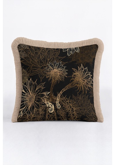 Botanik Çiçek Desen Saçaklı Yastık Kılıfı-egzotik Floral Boho Siyah Bej Krem Püsküllü Kırlent Kılıfı Kadim Yörünge Saten Botanik Çiçek Desen Saçaklı Yastık Kılıfı-egzotik Floral Boho Siyah Bej Krem Püsküllü Kırlent Kılıfı Kadim Yörünge Saten