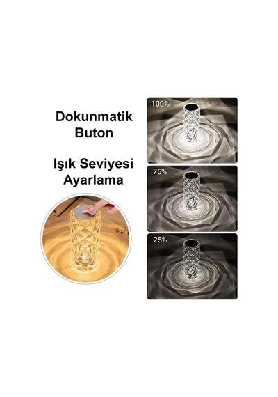 Dokunmatik 3 Renk Usb Kablolu Led Masa Lambası Gt-cl15