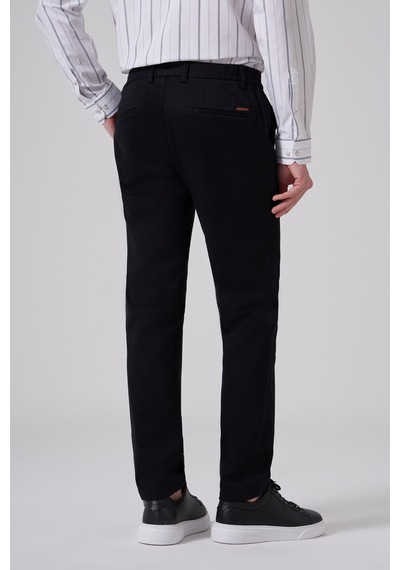 Morven Erkek Siyah Pamuk Trend Slim Fit Chino Pantolon 26ks003008001 Siyah