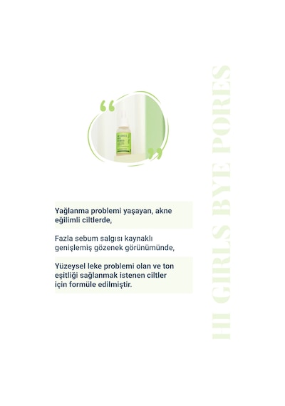 She Vec Hi Girls Bye Pores Akne ve Leke Karşıtı Bakım Serumu 30 ML