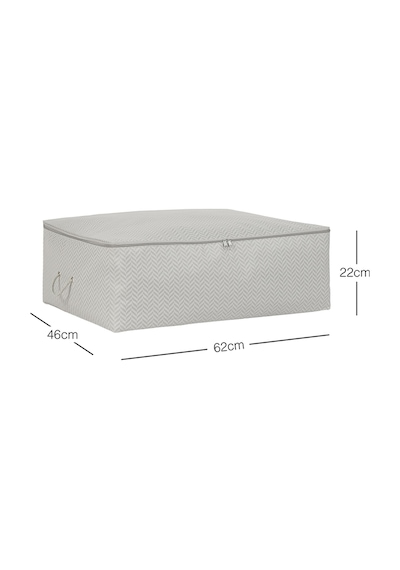 Ocean Home Textile Büyük Boy Gri Balıksırtı Baza Altı Hurç 62 x 46 x 22 cm
