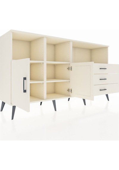 Hyperion Konsol 5 Raflı 3 Çekmeceli 2 Kapaklı 176x44x99 Aytaşı-ay Aytaşı-aytaşı