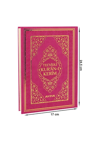 Tecvidli Kuranı Kerim - Termo Deri - Orta Boy - Turkuaz Renkli -